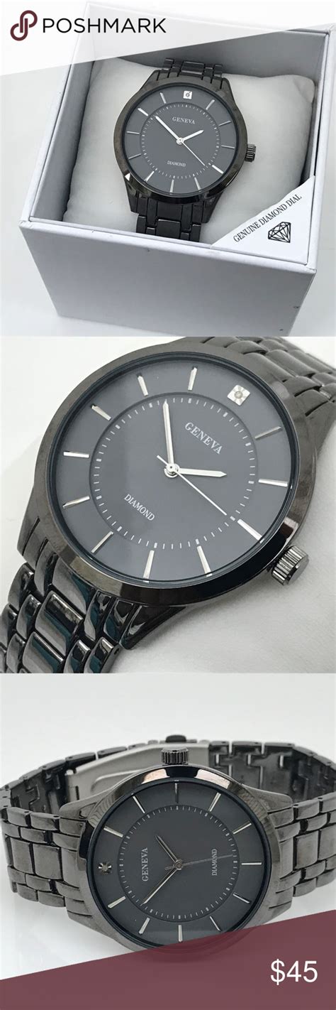 men's geneva watch diamond